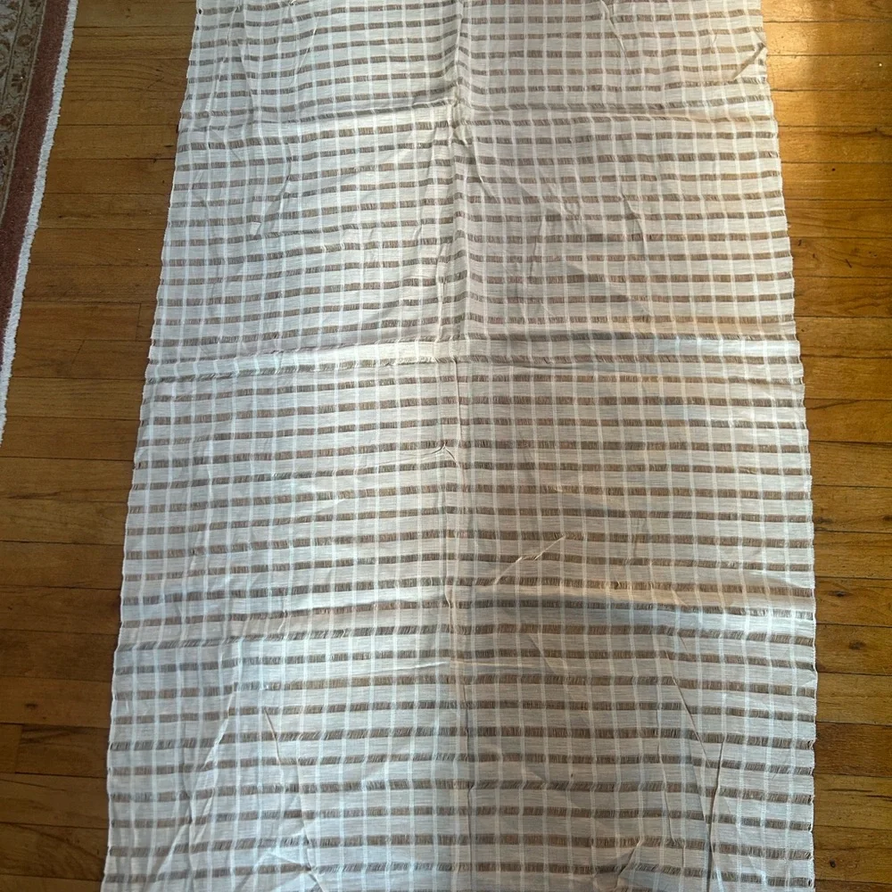 Henredon Vintage Levi Check Linen And Cotton Fabric 1 Yard
